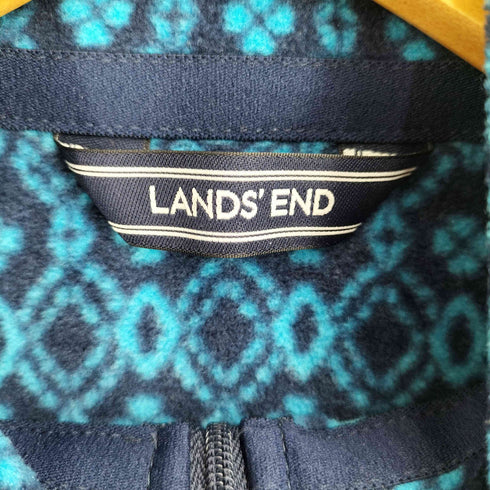 ランズエンド LANDS END LANDS END 総柄 ハーフジップ フリースジャケット レディース JPN:L