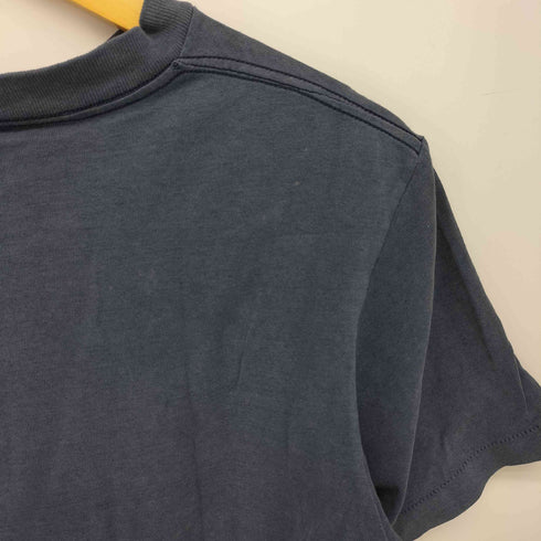 ステューシー Stussy 90S USA製 青赤タグ 袖裾シングル クルーネック アメ車プリント S/S Tシャツ メンズ import:S