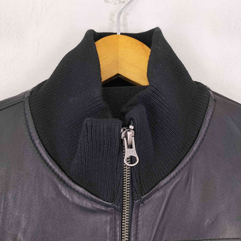 BARRAGE 羊革マルチポケットレザーボンバージャケット メンズ LL