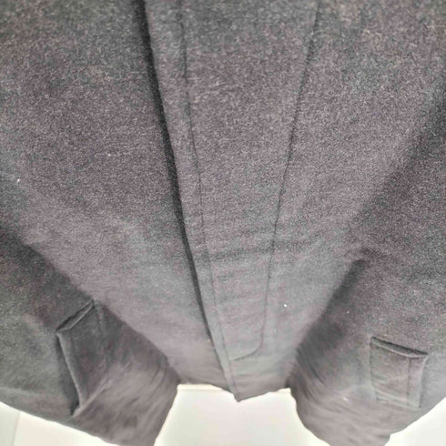 papas&Lanificio イタリア製 Bottoli社製 カシミヤ混 ウール 比翼ボタン ステンカラー コート メンズ