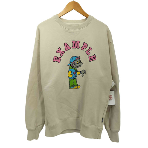 イグザンプル EXAMPLE フロント デザイン プリント クルーネック スウェット メンズ JPN:M