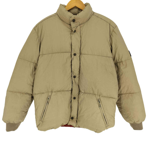 Basie Brothers バスケットボールチーム ワッペン ホワイトグース ショート ダウン ジャケット メンズ import:L