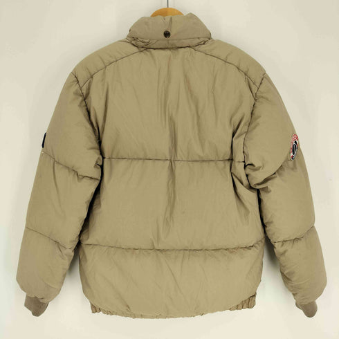 Basie Brothers バスケットボールチーム ワッペン ホワイトグース ショート ダウン ジャケット メンズ import:L