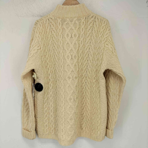 アランクラフト aran crafts 90s アイルランド製 ハーフジップ ケーブル編み アランニット メンズ import:L