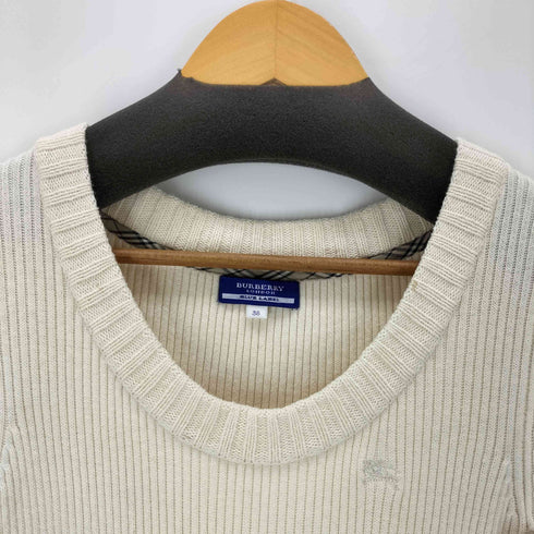 バーバリーブルーレーベル BURBERRY BLUE LABEL チェックライン ニットワンピース レディース 38