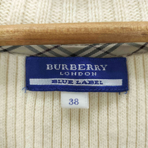 バーバリーブルーレーベル BURBERRY BLUE LABEL チェックライン ニットワンピース レディース 38