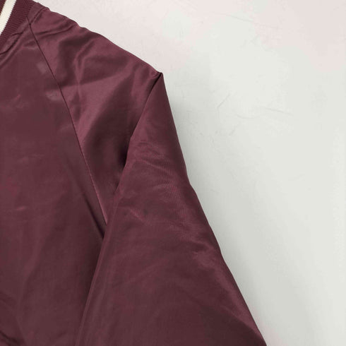 ハートウェル HARTWELL 80s USA製 バックプリント スナップボタン ナイロンジャケット ブルゾン スタジャン メンズ import:S