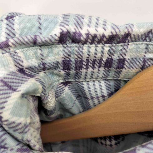 ポロジーンズカンパニーラルフローレン POLO JEANS COMPANY RALPH LAUREN 00S フィリピン製 SLIM FIT コットン チェック L/S シャツ ネコ目ボタン メンズ import:M