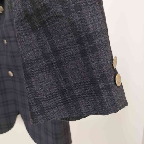 ヴァンヂャケット VAN JAC チェック 3Bテーラードジャケット メンズ a-5