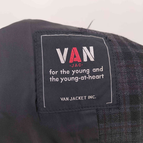 ヴァンヂャケット VAN JAC チェック 3Bテーラードジャケット メンズ a-5