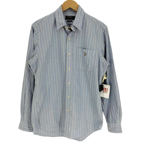 ポロラルフローレン POLO RALPH LAUREN クラシック フィット ストライプド オックスフォード シャツ メンズ import:M