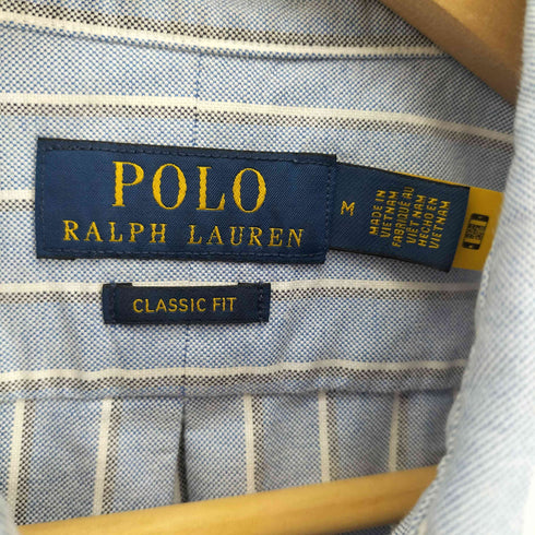 ポロラルフローレン POLO RALPH LAUREN クラシック フィット ストライプド オックスフォード シャツ メンズ import:M