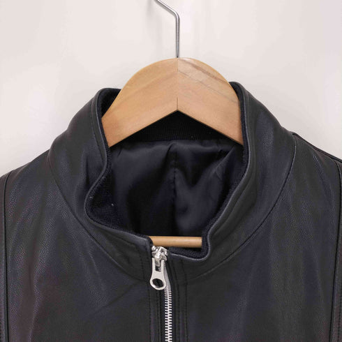 simple life ダブルジップ レザー シングルライダースジャケット メンズ JPN:L