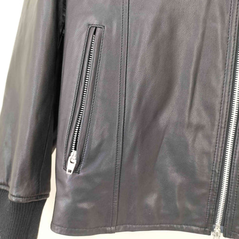 simple life ダブルジップ レザー シングルライダースジャケット メンズ JPN:L