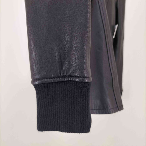 simple life ダブルジップ レザー シングルライダースジャケット メンズ JPN:L