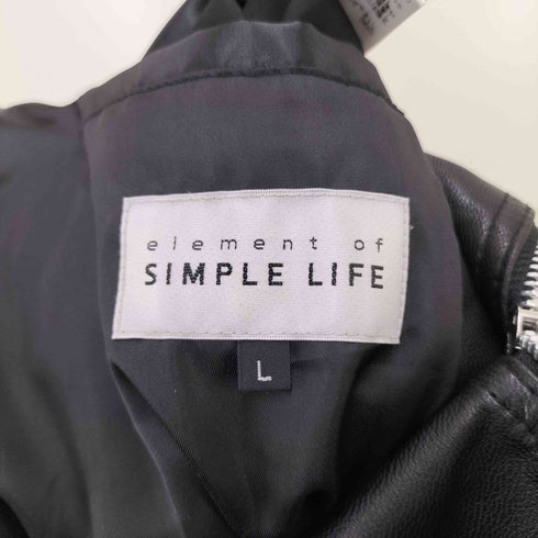 simple life ダブルジップ レザー シングルライダースジャケット メンズ JPN:L