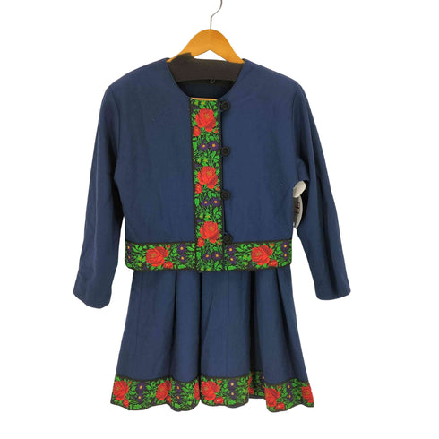 Blumarine バラモチーフ ノーカラープリーツセットアップ レディース 40