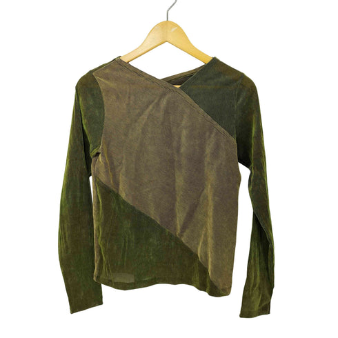 レイビームス Ray BEAMS 24AW RBS フロッキー ストライプ Vネック トップス レディース