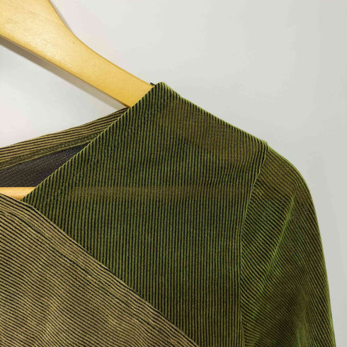 レイビームス Ray BEAMS 24AW RBS フロッキー ストライプ Vネック トップス レディース