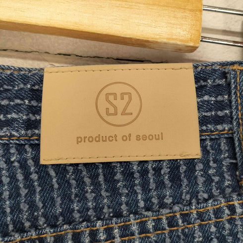 s.2.0 ワイドテーパードデニムパンツ レディース M