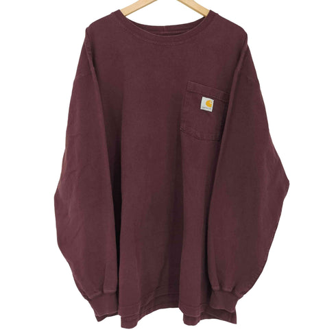カーハート Carhartt LOOSE FIT WORKWEAR L/S POCKET T-SHIRT クルーネック ポケット コットン ロンT メンズ 2XL