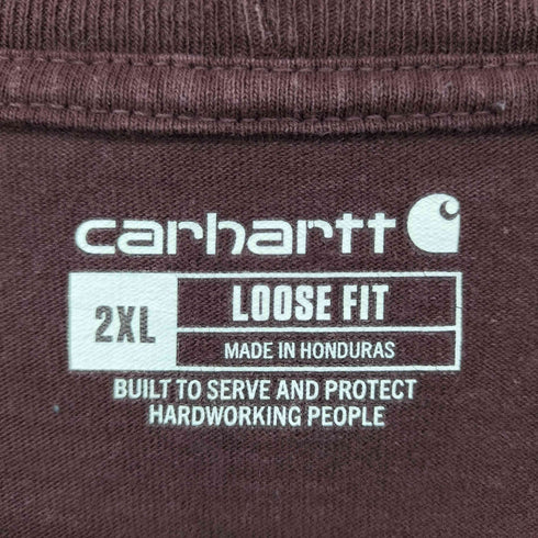 カーハート Carhartt LOOSE FIT WORKWEAR L/S POCKET T-SHIRT クルーネック ポケット コットン ロンT メンズ 2XL