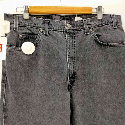 リーバイス Levis 90S 505 ボタン裏 411M 刻印 オレンジタブ 先染め ジップフライ ブラック デニム パンツ 1997年製 メンズ W38 L30