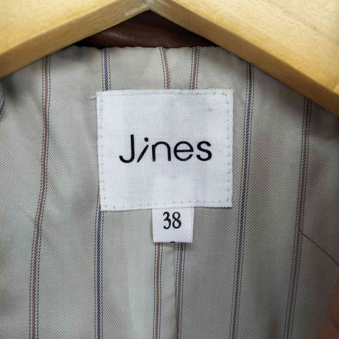 cow leather jines レザー テーラードジャケット レディース JPN:38