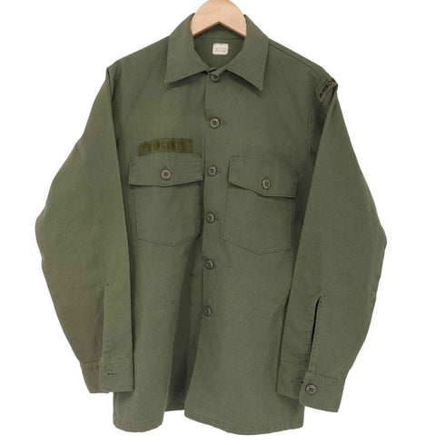 ユーエスアーミー U.S. ARMY 80s ユーティリティシャツ L/S ミリタリーシャツ メンズ 15 1/2×33