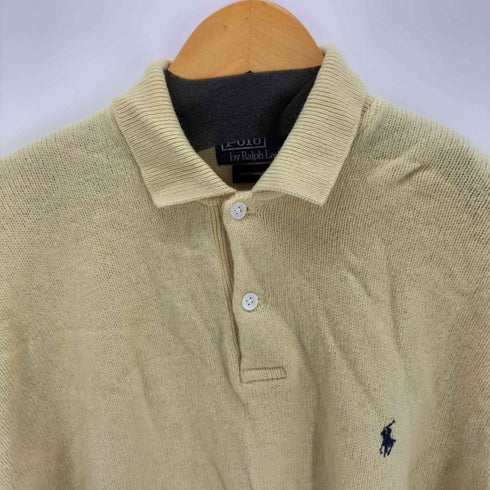 ポロバイラルフローレン Polo by RALPH LAUREN ナイガイ ポニー刺繍 ラムウールニットポロ メンズ LL