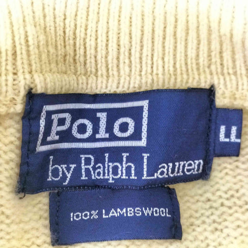ポロバイラルフローレン Polo by RALPH LAUREN ナイガイ ポニー刺繍 ラムウールニットポロ メンズ LL