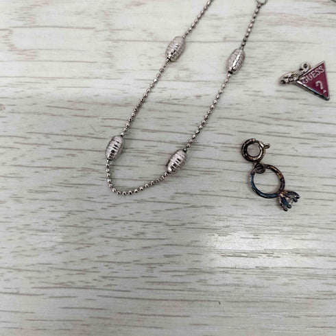 ゲス GUESS 925 STERLING SILVER マルチチャーム ブレスレット レディース FREE