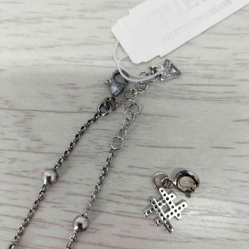 ゲス GUESS 925 STERLING SILVER マルチチャーム ブレスレット レディース FREE