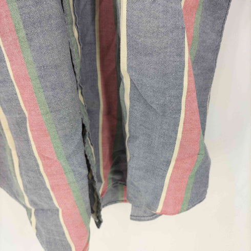 ポロバイラルフローレン Polo by RALPH LAUREN 80s 緑タグ USA製 ポニー刺繍 マルチストライプ ボタンダウンシャツ メンズ KIDS:XL