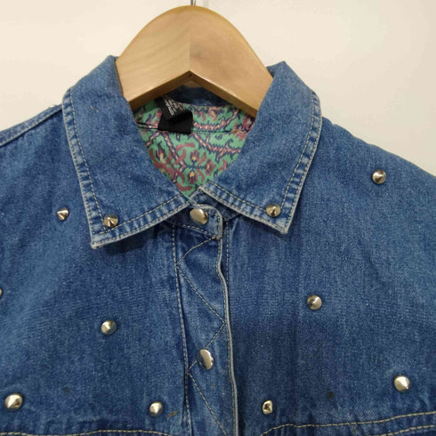 JAG スタッズ デニム 裏地総柄 ジャンプスーツ レディース M