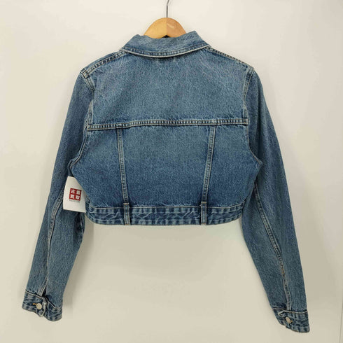 ザラ ZARA クロップド デニム ジャケット レディース import:S