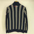 ビームス BEAMS GOLF ストライプ ワッペン刺繍 ニットジャケット メンズ JPN:S