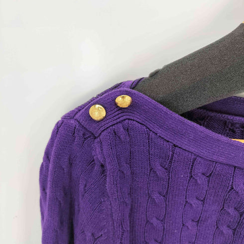 ローレンラルフローレン LAUREN RALPH LAUREN 肩ボタン ケーブルニット レディース XL