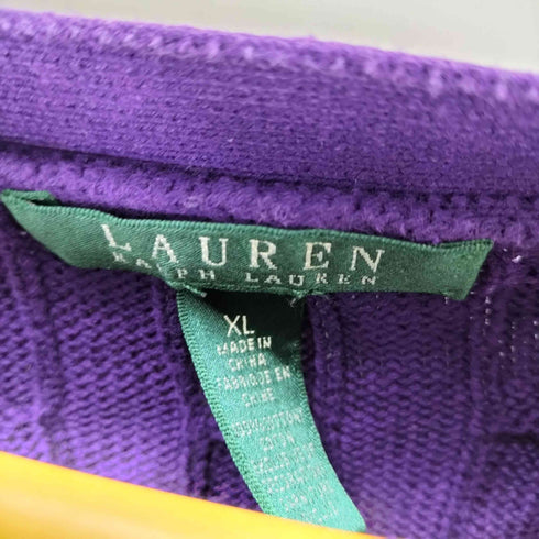 ローレンラルフローレン LAUREN RALPH LAUREN 肩ボタン ケーブルニット レディース XL