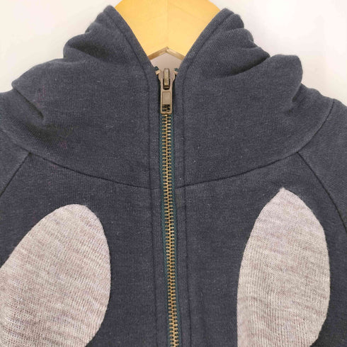 異素材切替 ダブルジップパーカー メンズ