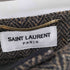 サンローランパリ SAINT LAURENT PARIS イタリア製 ウール ヘリンボーン ハイウエスト フレア スラックスパンツ レディース F34