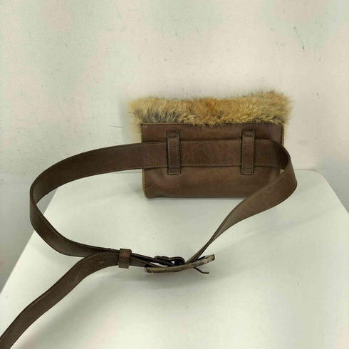 セシルマクビー CECIL McBEE ファーポーチレザーベルト レディース