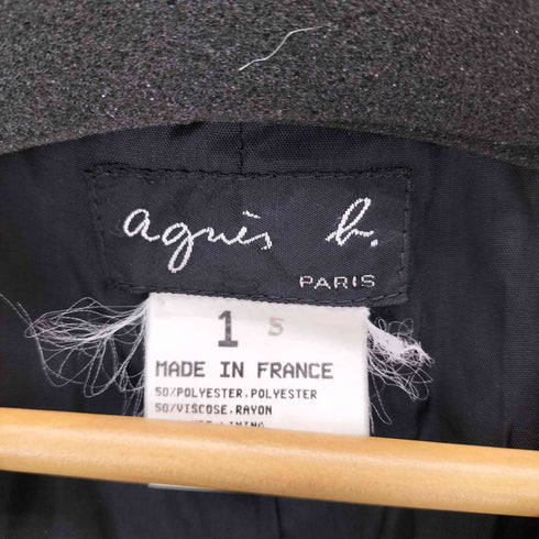 アニエスベー agnes b. フランス製 ロングテーラードジャケット レディース JPN:1