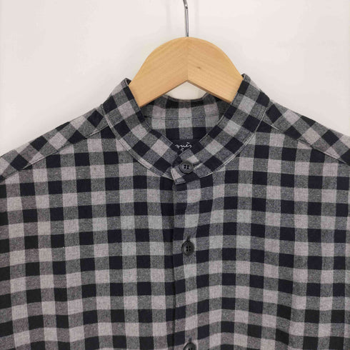 アニエスベーオム Agnes b.homme バンドカラーチェックシャツ メンズ US:38
