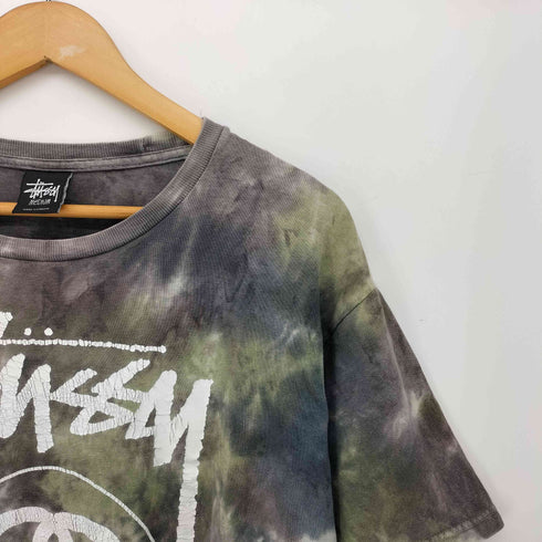 ステューシー Stussy タイダイ染 ストックロゴ SSリンク フロント プリント S/S Tシャツ メンズ import:M