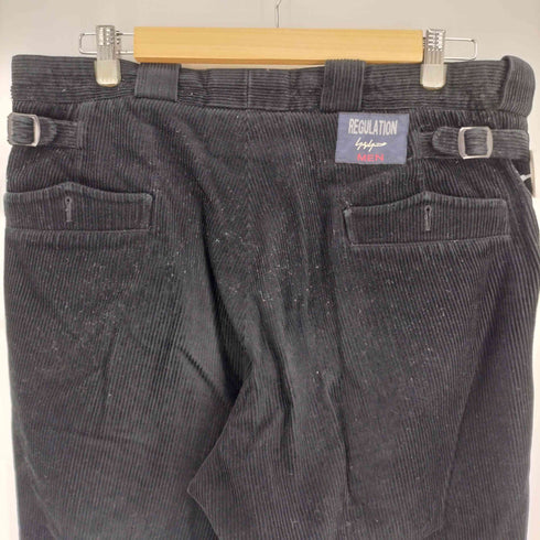 レギュレーションヨウジヤマモト REGULATION Yohji Yamamoto 17AW 2タック サイドアジャスター ジップフライ 太畝 コーデュロイ ワイド テーパード パンツ メンズ JPN:3