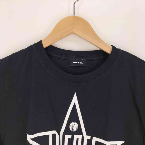ディーゼル DIESEL スターロゴプリントクルーネック半袖Tシャツ メンズ