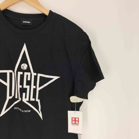ディーゼル DIESEL スターロゴプリントクルーネック半袖Tシャツ メンズ