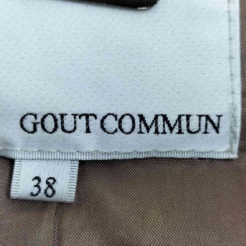 グーコミューン GOUT COMMUN ウール アシンメトリー トグルボタン コート レディース 38