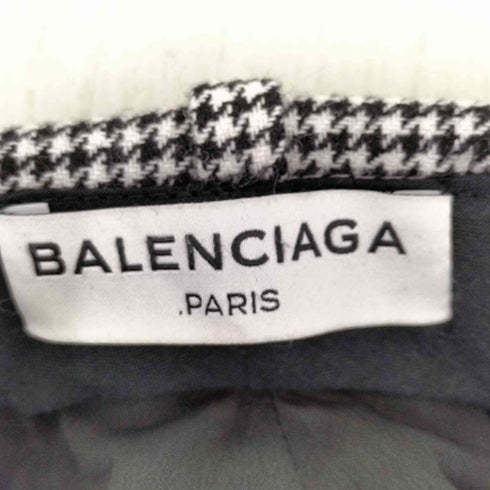 バレンシアガ BALENCIAGA 千鳥格子 ウールトラウザーズ レディース 38